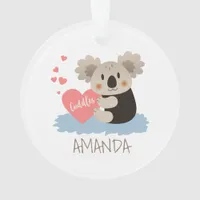 Cute Koala Cuddles ID386 Ornament