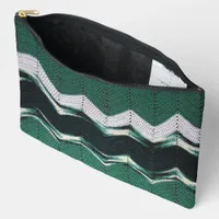 Accessory Pouch - Green Ripple Pattern