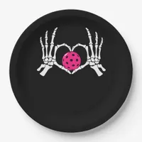 Skeleton Hands Heart Sign Funny Pickle Valentine's Paper Plates