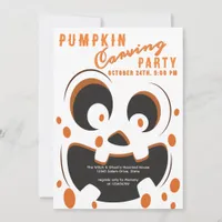 Spooky Pumpkin Carving Contest Halloween Party Invitation