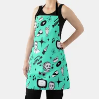 Retro Pop 1950's Style Nostalgic Graphics    Apron