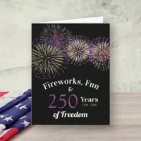 Fireworks, Fun and Freedom 250 Years 4th of July Invitation