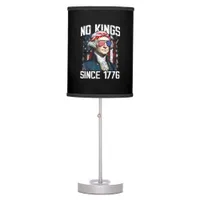 No Kings In America Patriotic Vintage Graphic Look Table Lamp