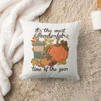 Fall is the most wonderful time of the year throw pillow