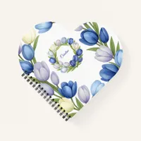 Serenity in Bloom Pastel Tulip Floral Home Decor Notebook