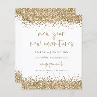 Budget Gold Glitter New Adventures  Engagement