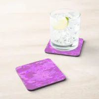 Light Purple Camouflage Beverage Coaster