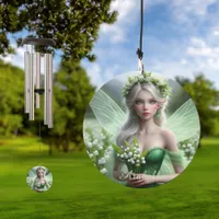 Beautiful May Fairy in Lilies of the Valley Wind Chime