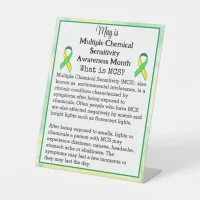 May is Multiple Chemical Sensitivity Awareness Pedestal Sign