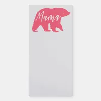 Pink Mama Bear Magnetic Notepad