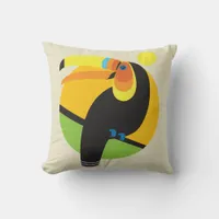 Toucan Tropical Bird Jungle Themed Throw Pillow