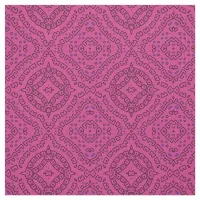 Magenta Boho Chic Mosaic Geometric Pattern Fabric