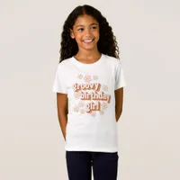 Groovy Birthday Girl T-Shirt | Retro Daisy Boho Pa