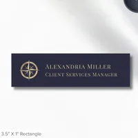 Elegant Magnetic Name Tags with Logo