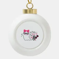 Mommy’s Boo Halloween Ceramic Ball Christmas Ornament