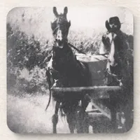 Horse Team #horse #amish Drink Coaster