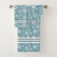 Southwest Winter Snowflakes Bath Towel Set