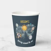 Outer Space Birthday Galaxy Sun Moon Stars Planets Paper Cups