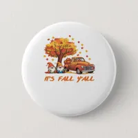 It’s Fall Y’all Pumpkin Gnome Autumn Tree Pumpkin  Button