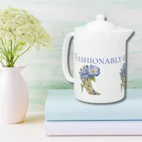 Modern  Chinoiserie High-Heel Shoe Bridal shower Teapot