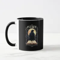 F-Caw-F Crow Funny Halloween Raven Moon Mug