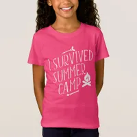 I Survived Summer Camp Girls First Camping Trip T-Shirt