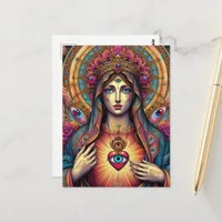  Protection From Evil Sacred Heart Of Mary Postcard