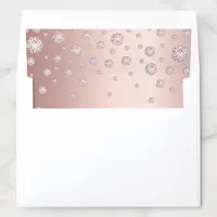 Birthday rose gold diamonds envelope liner