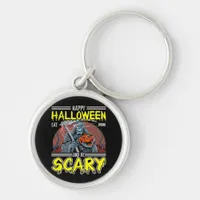 Happy Halloween Eat Drink And Be Scary Cool  Keychain