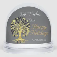 Best Teacher Ever Holiday Tree of Knowledge Snow Globes