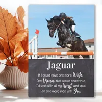 Horse Memorial Remembrance Photo Plaque