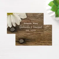 White Daisy Barn Wood Country Wedding Favor Tags