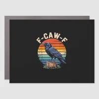 F-Caw-F Raven Moon Gothic Halloween Crow Bird Love Car Magnet