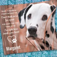 Pet Memorial Sympathy Dog Photo Fleece Blanket