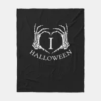 Heart Halloween Skeleton Hand Costume Men Women Ki Fleece Blanket