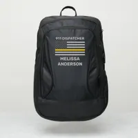 Thin Gold Line Personalized Name Rank Dispatcher Port Authority® Backpack