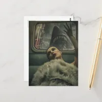 Surreal Woman and the Shark Watch Postcard