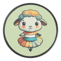 Sheep Ballerina Hockey Puck