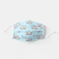 Cute Baby Shark Ocean Animal Pattern Adult Cloth Face Mask