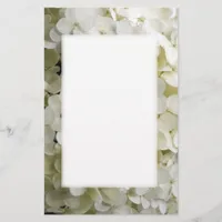 White Hydrangea Blossom  Stationery