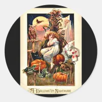 Vintage Halloween Nightmare Square Sticker