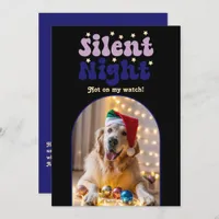Cozy Twilight Funny Pet Dog Christmas Photo Holiday Card