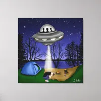 UFO Extraterrestrial Abduction Alien Art Canvas Print