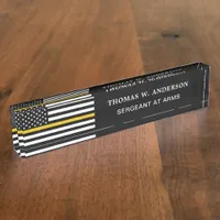 Dispatcher Personalized Thin Gold Line Desk Name Plate