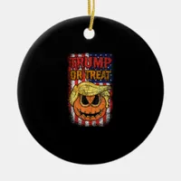 Trumpkin Or Treat Funny Halloween Trumpkin Ceramic Ornament