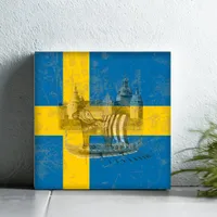 Flag and Symbols of Sweden ID159 Ceramic Tile