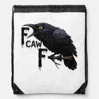 F Caw F Retro Classic Drawstring Bag