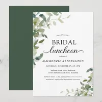 Elegant Greenery Bridal Shower Luncheon Invitation