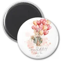 Some Bunny Loves You Valentines Red Heart XOXO Magnet