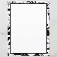 Floral Color Your Own Two Sides Stationery Sheets